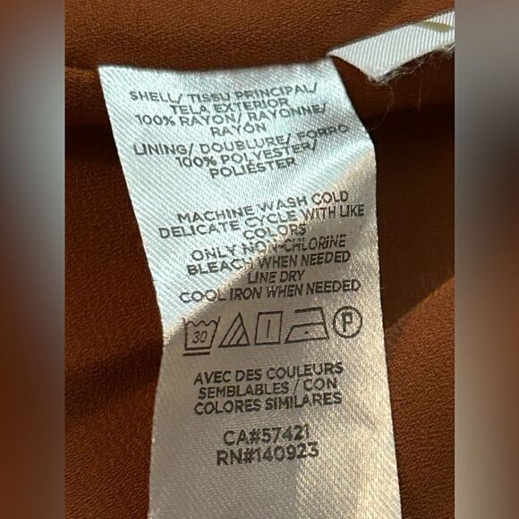 Loft striped dress with side ties boho Women’s size 4 V-neck - Picture 13 of 16